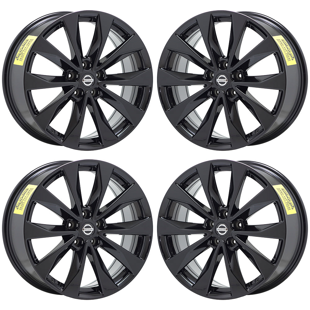 19" Nissan Maxima Platinum Gloss Black wheels rims Factory OEM set 4 62723
